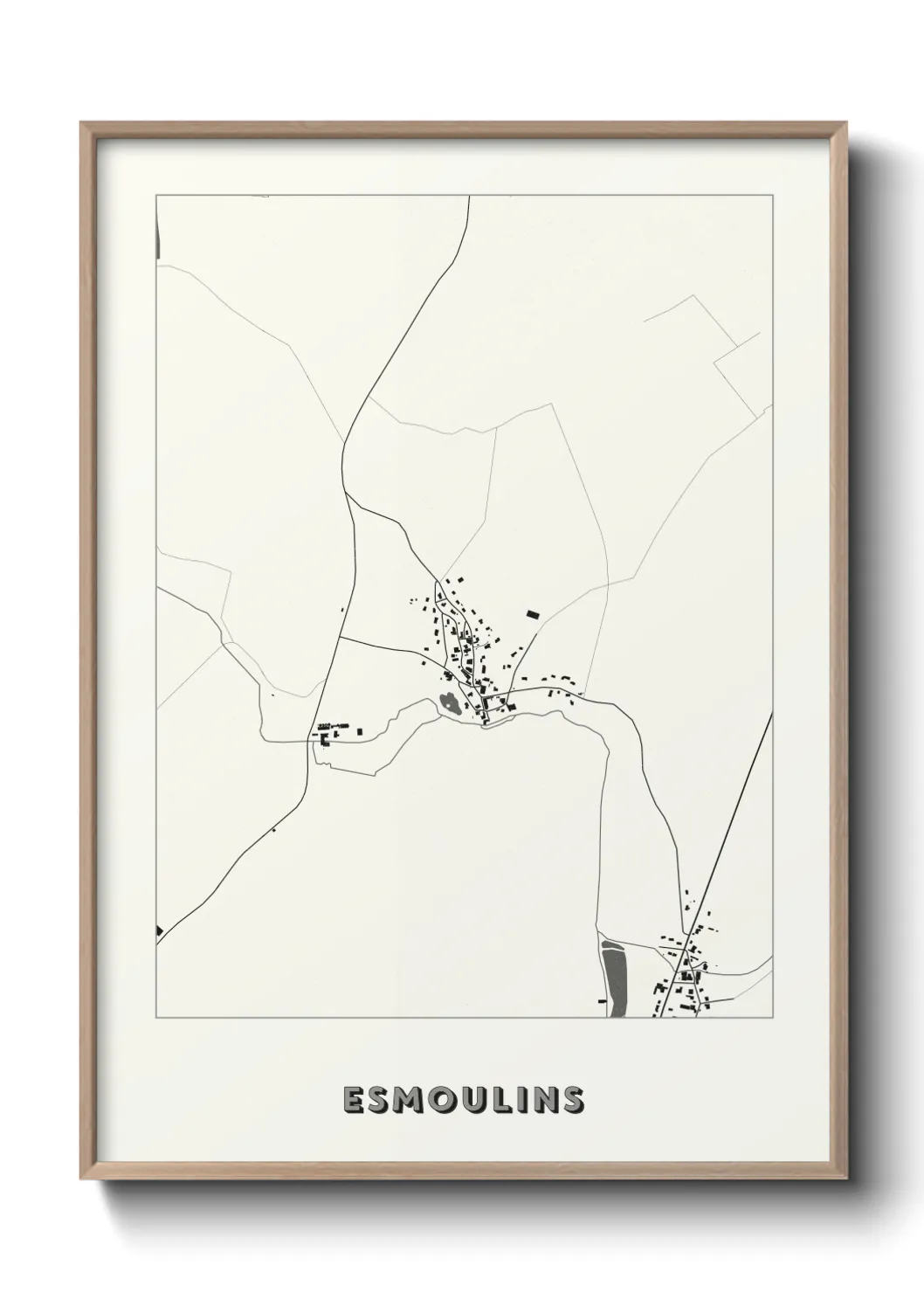 Une affiche de carte sur Esmoulins