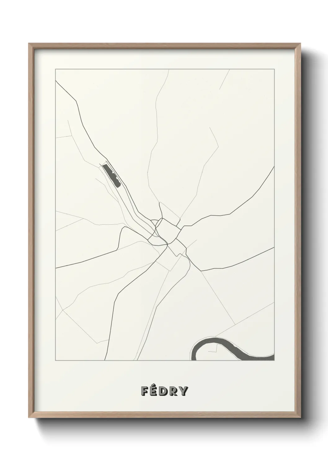 Une affiche de carte sur Fédry