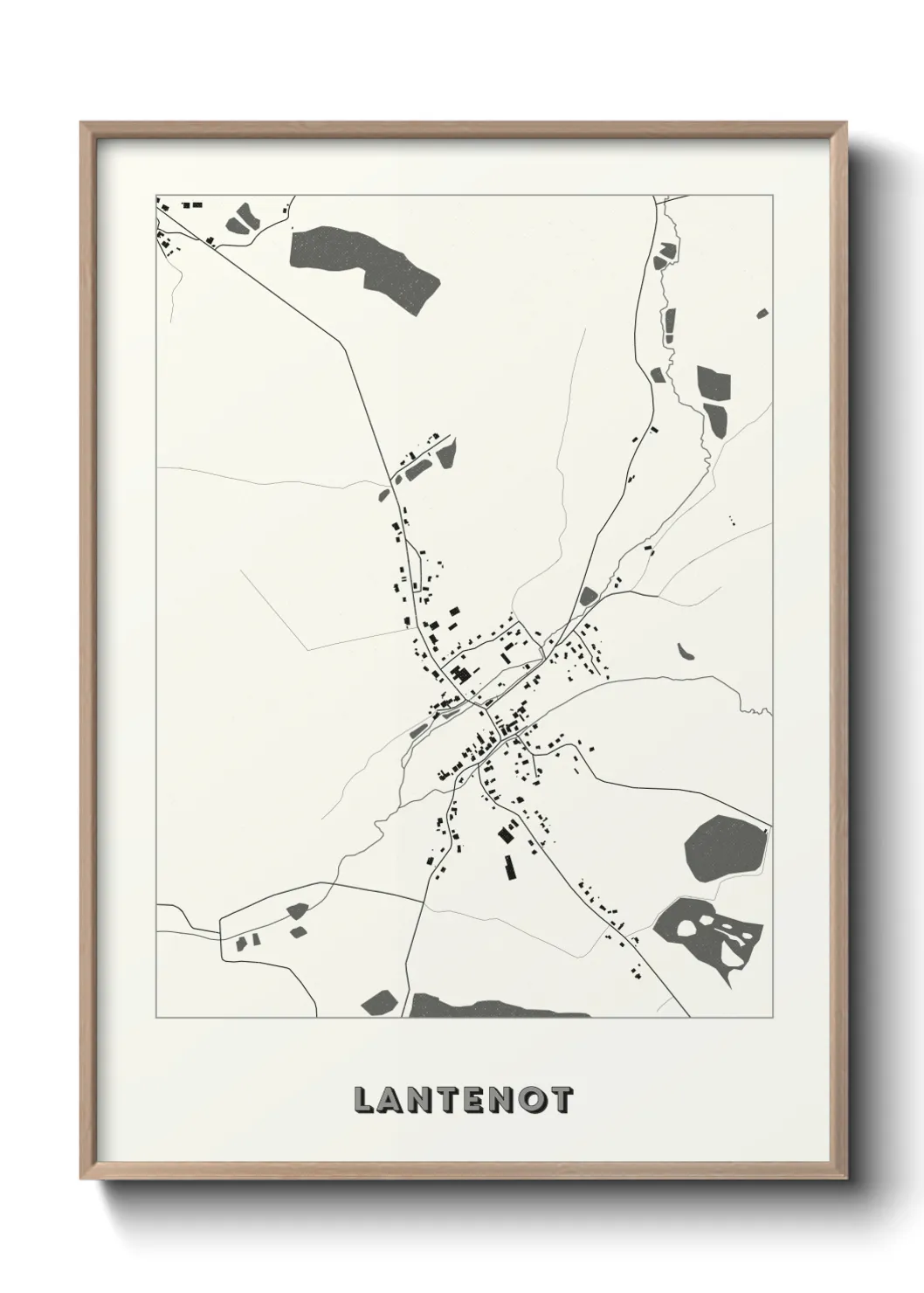 Une affiche de carte sur Lantenot