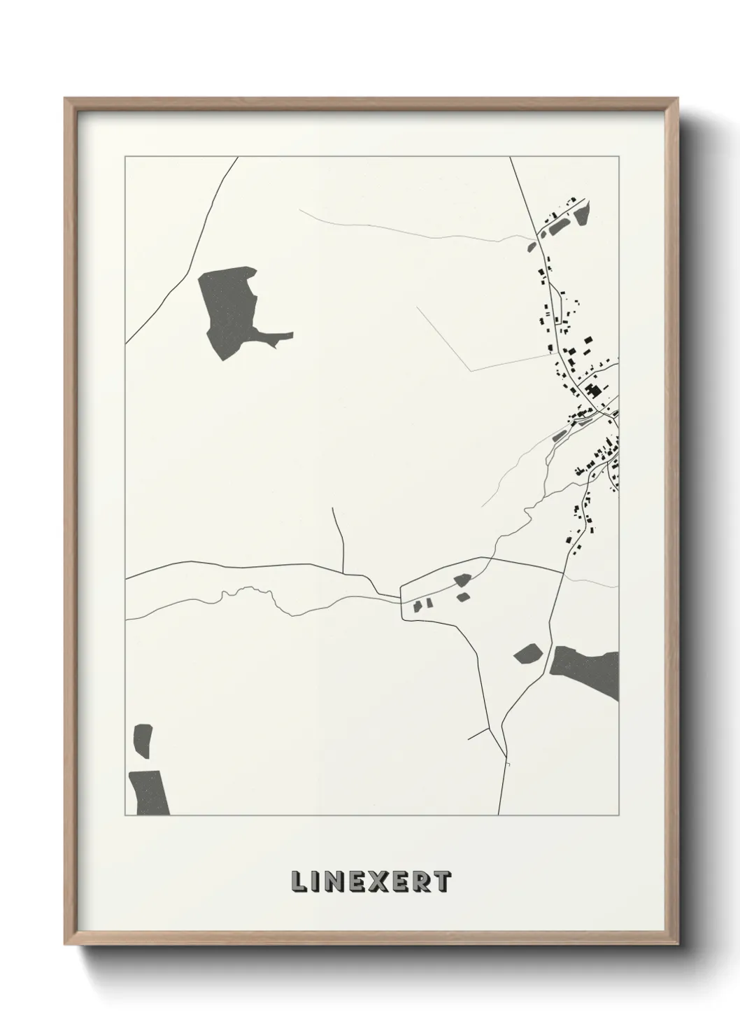 Une affiche de carte sur Linexert