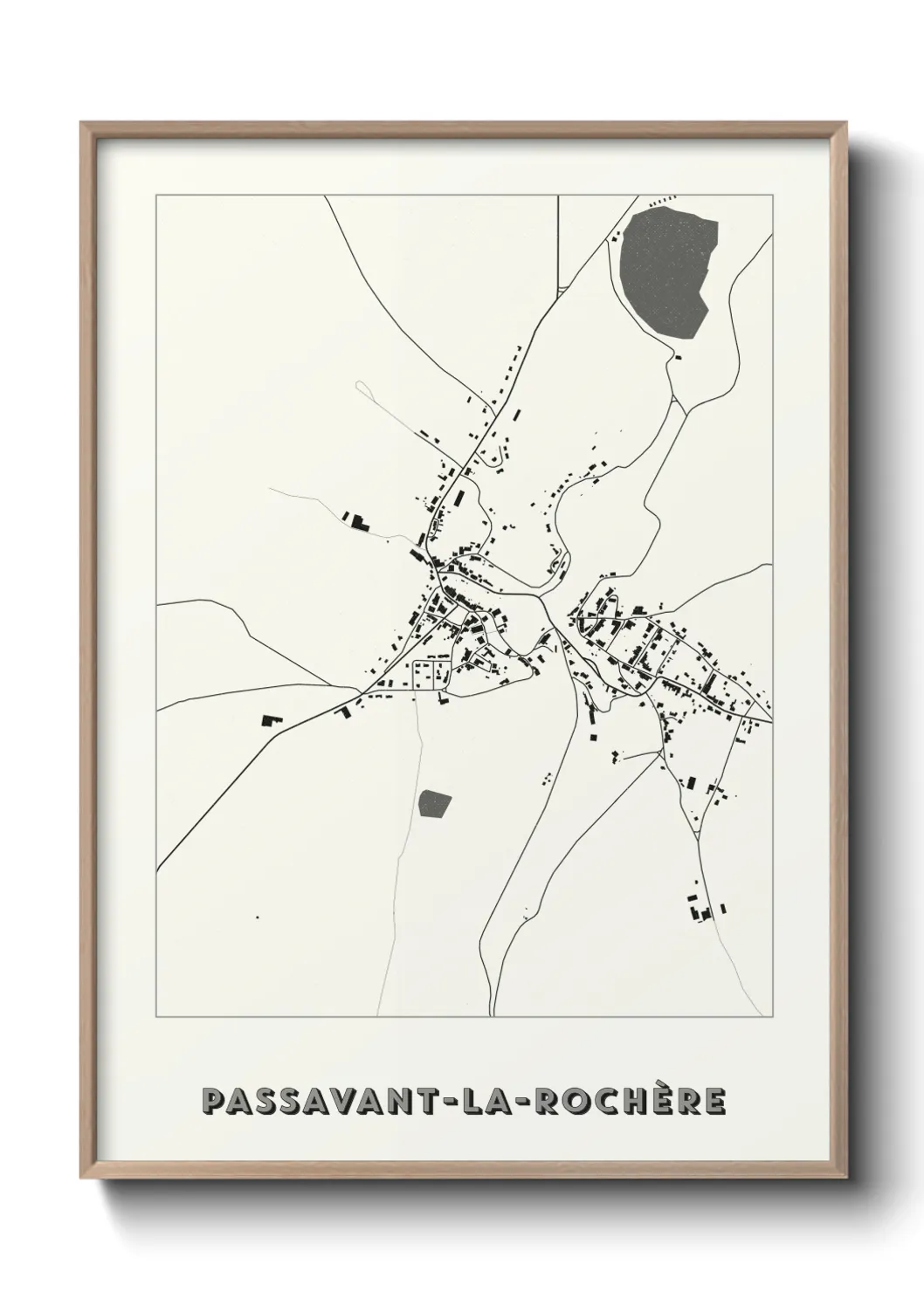 Une affiche de carte sur Passavant-la-Rochère