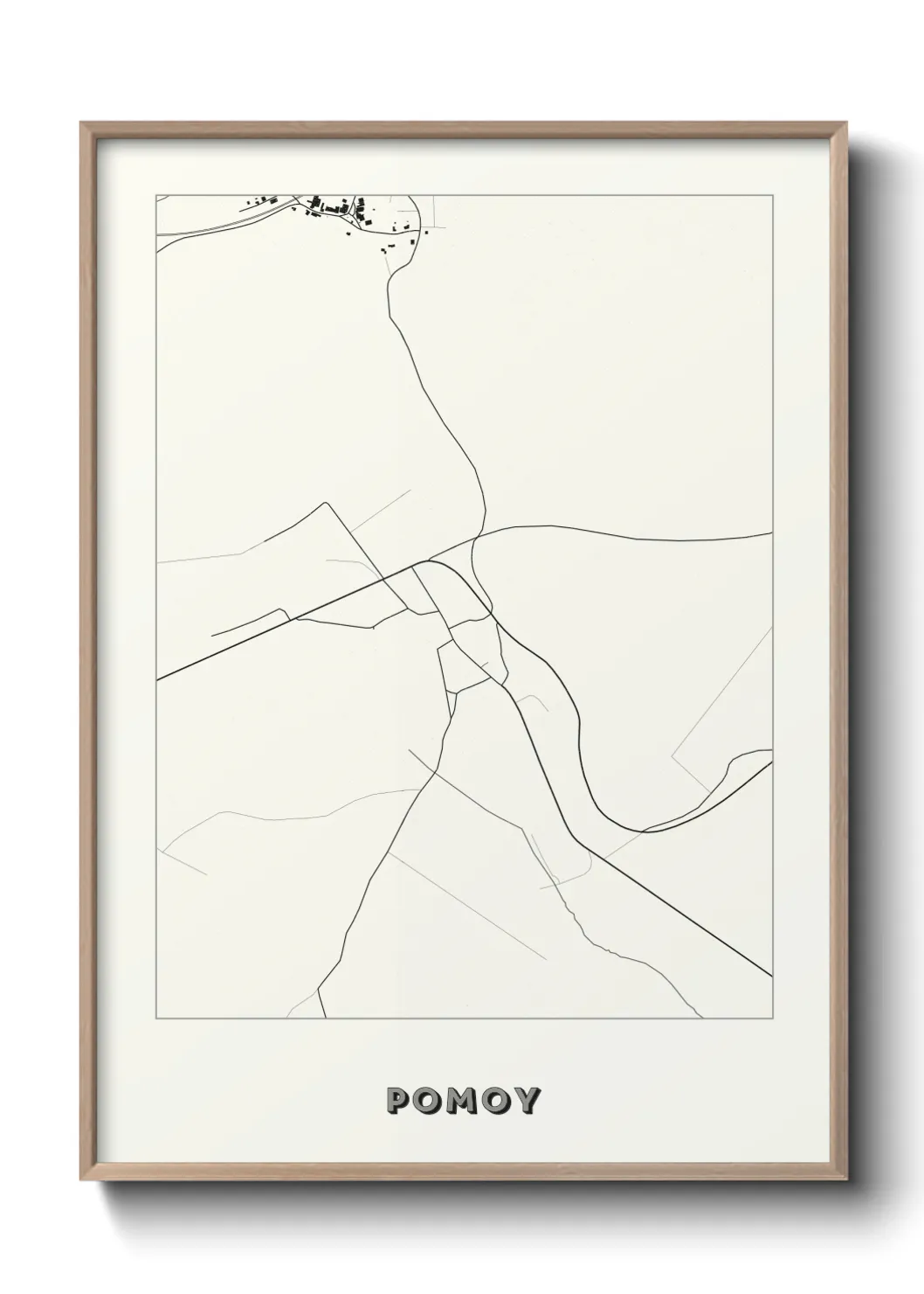 Une affiche de carte sur Pomoy