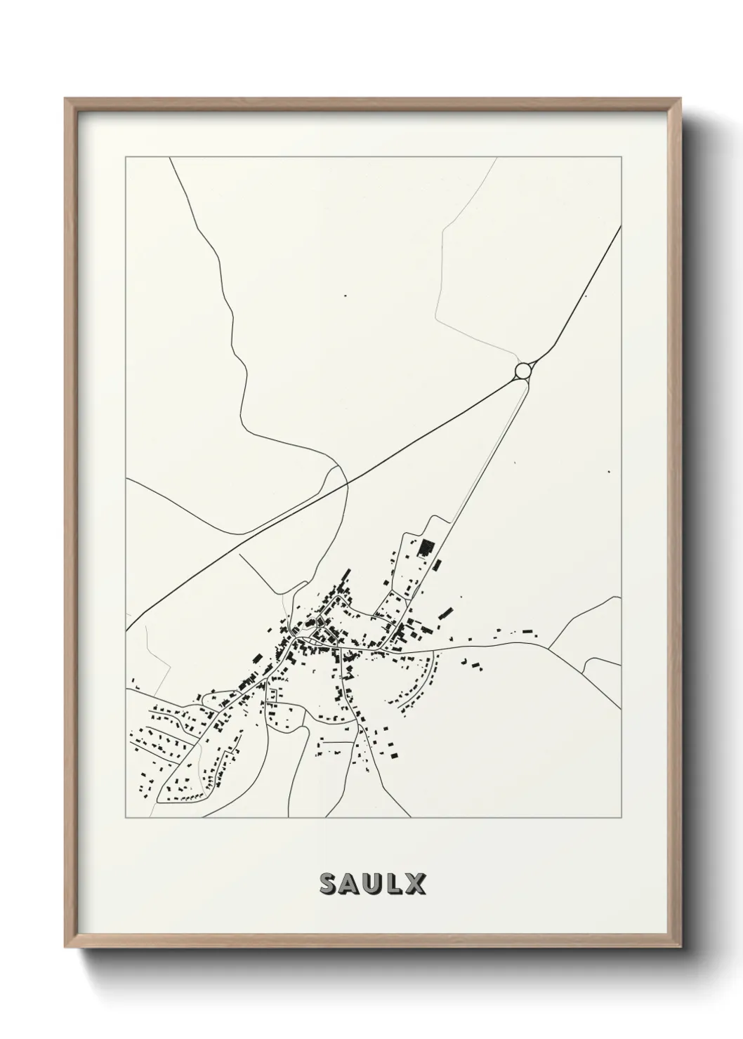 Une affiche de carte sur Saulx