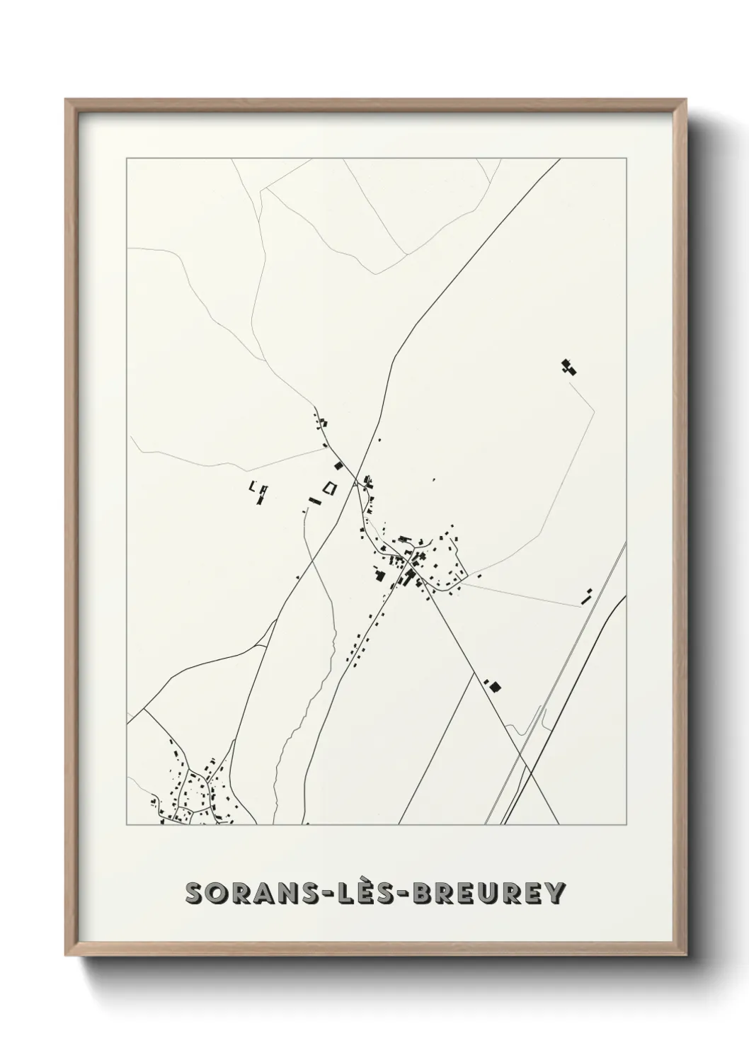 Une affiche de carte sur Sorans-lès-Breurey