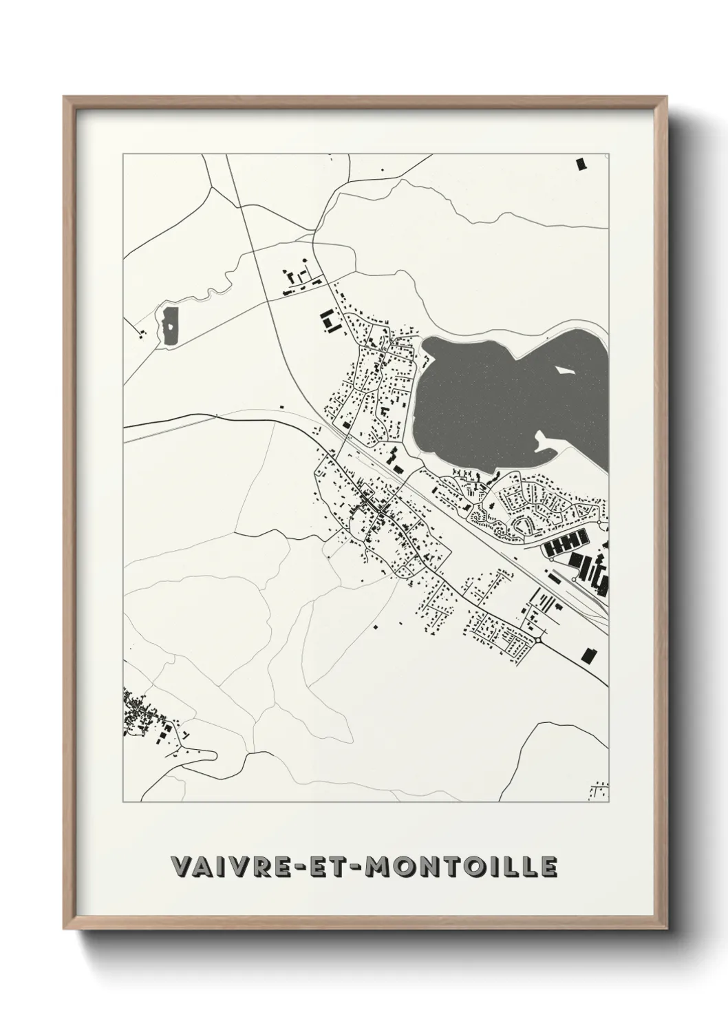 Une affiche de carte sur Vaivre-et-Montoille