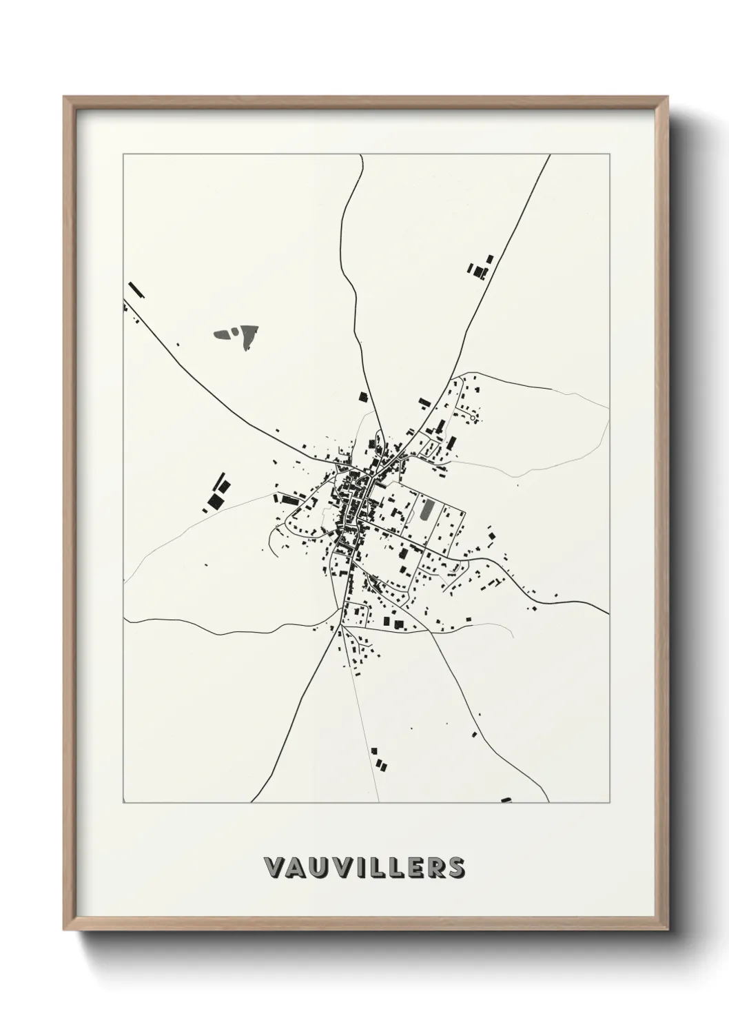 Une affiche de carte sur Vauvillers
