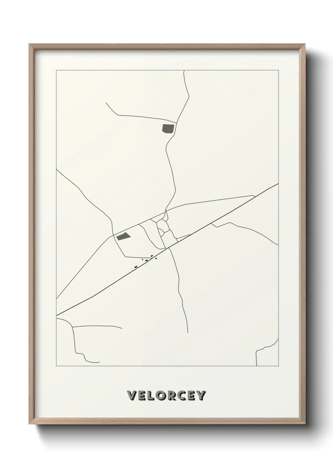 Une affiche de carte sur Velorcey