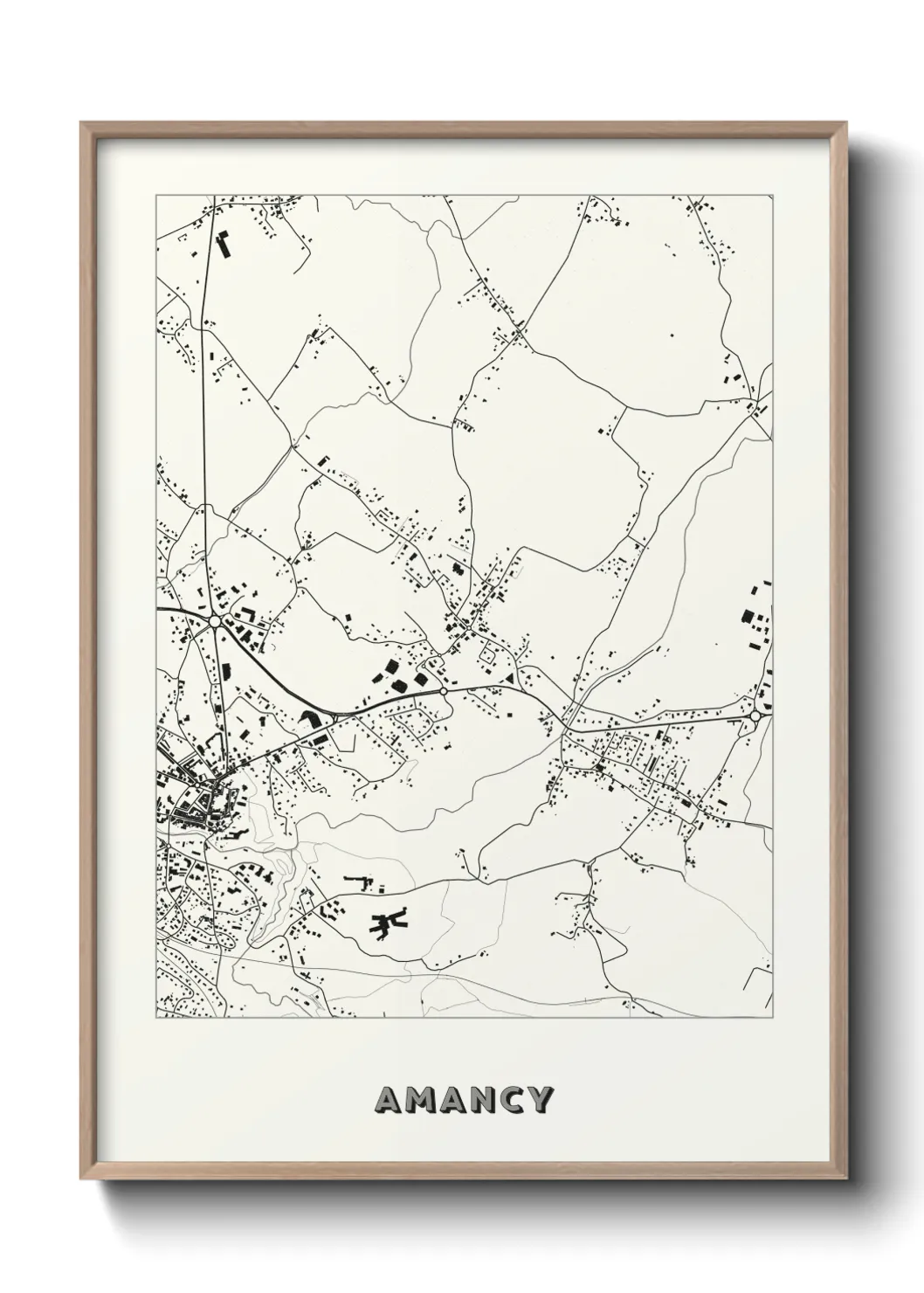 Une affiche de carte sur Amancy