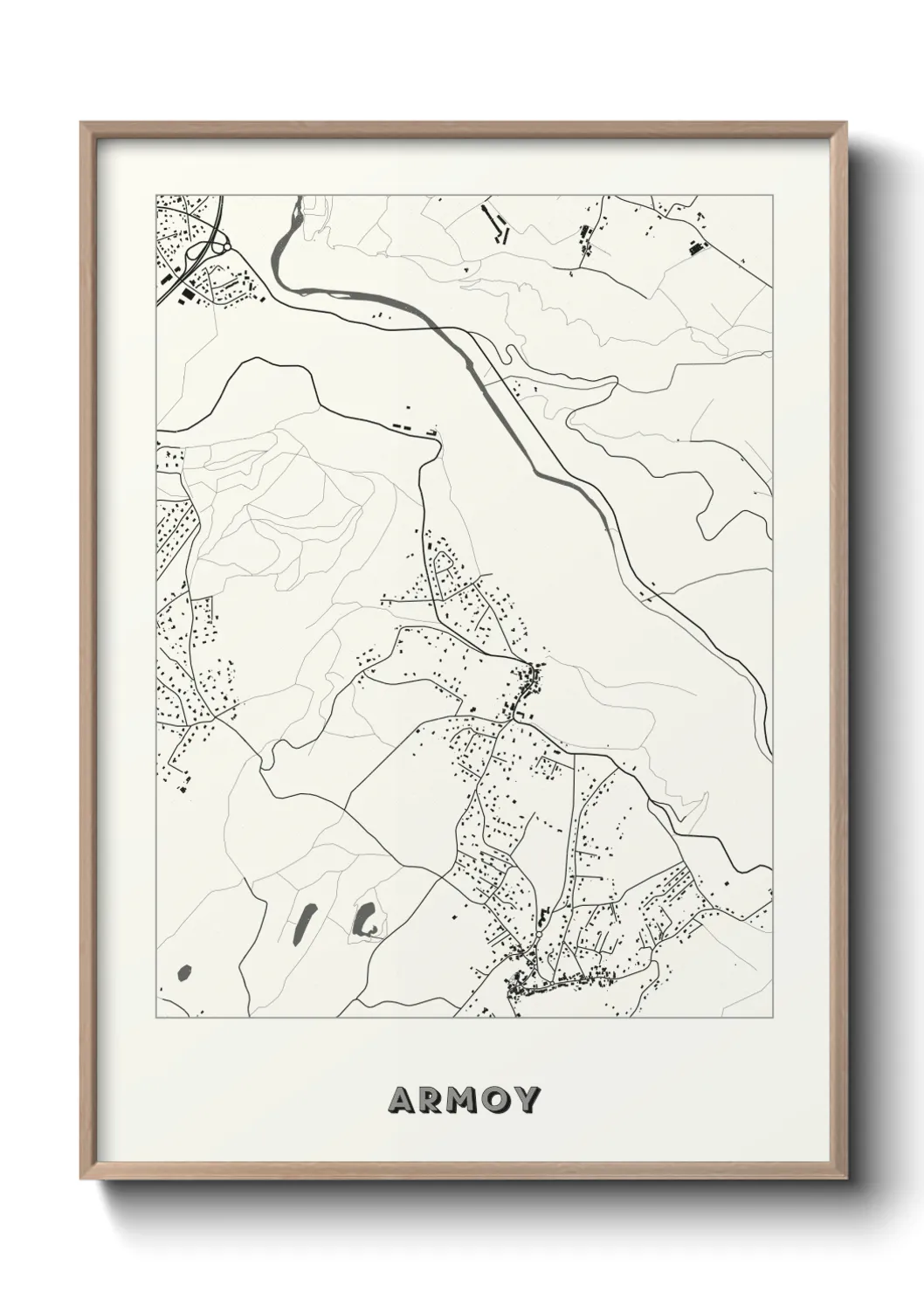 Une affiche de carte sur Armoy