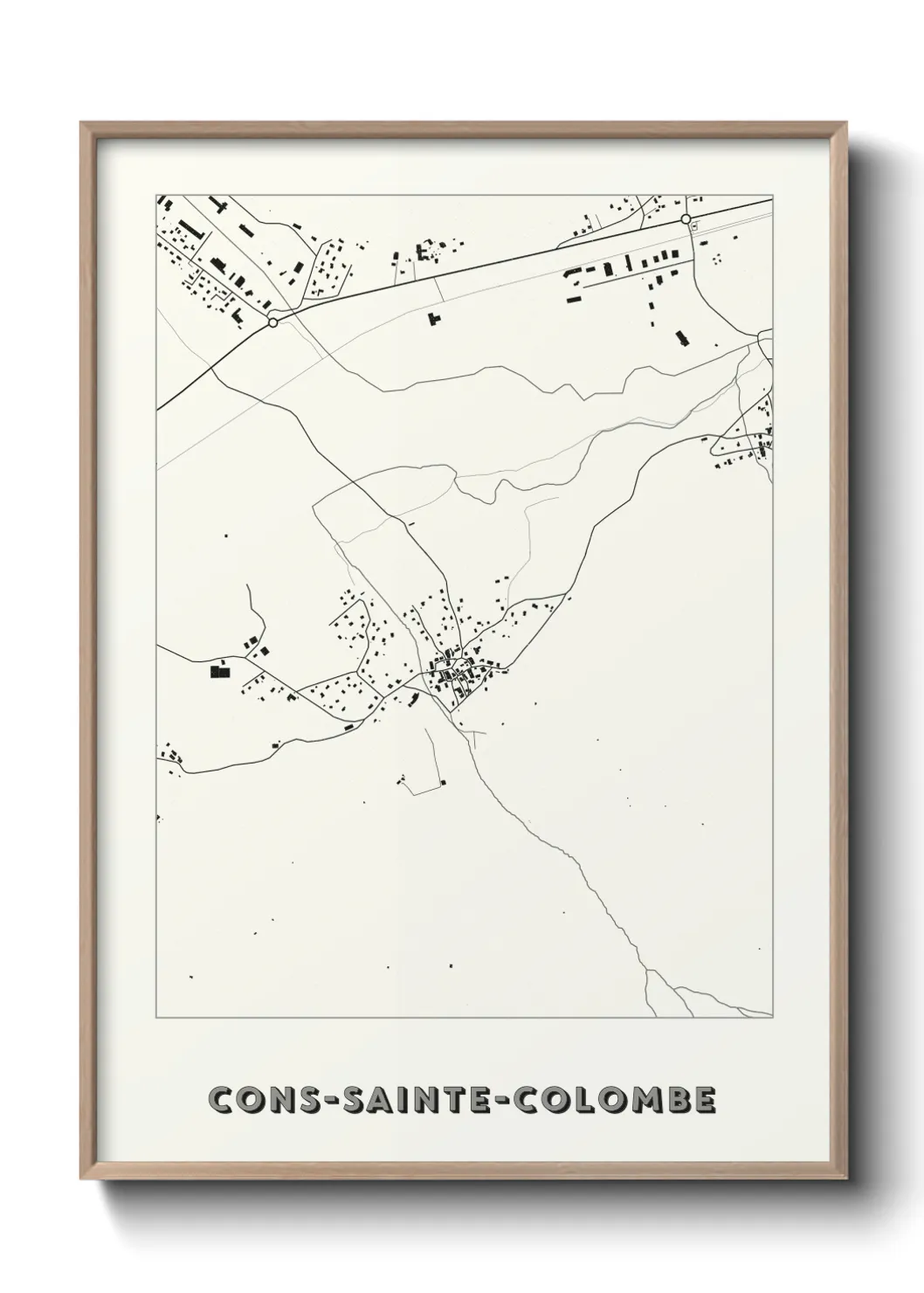 Une affiche de carte sur Cons-Sainte-Colombe
