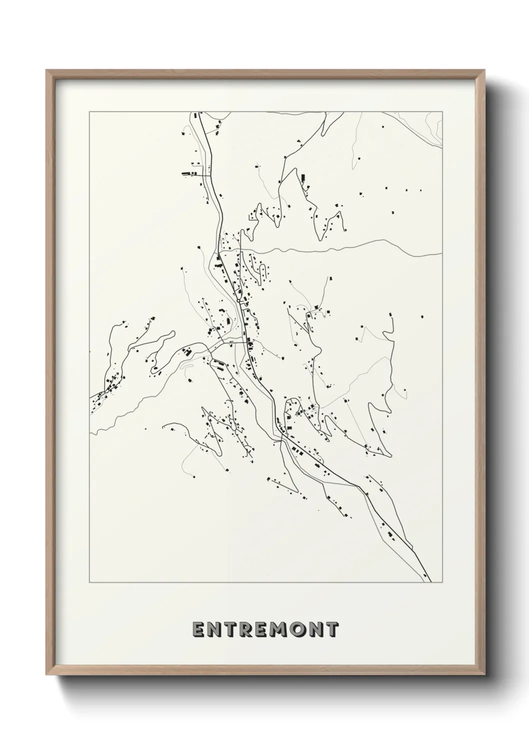Une affiche de carte sur Entremont