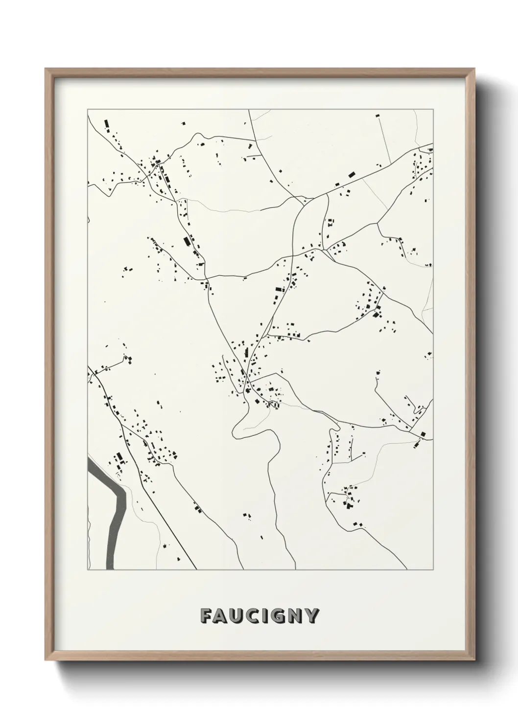Une affiche de carte sur Faucigny
