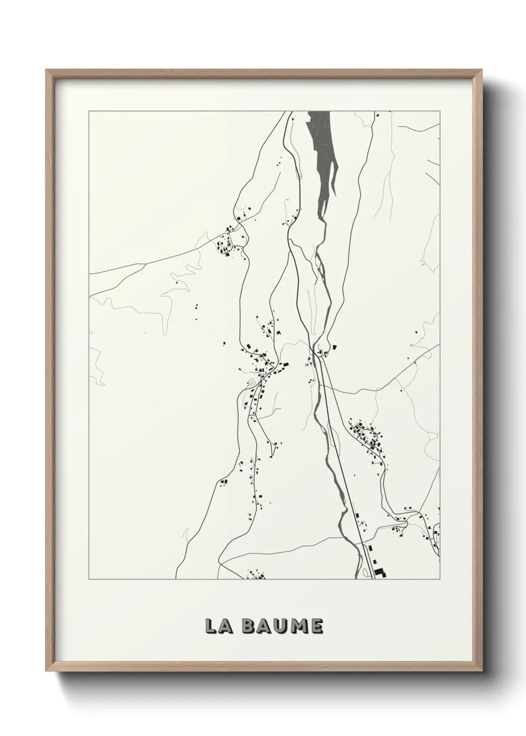 Une affiche de carte sur La Baume