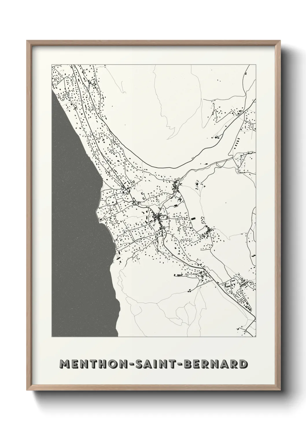 Une affiche de carte sur Menthon-Saint-Bernard