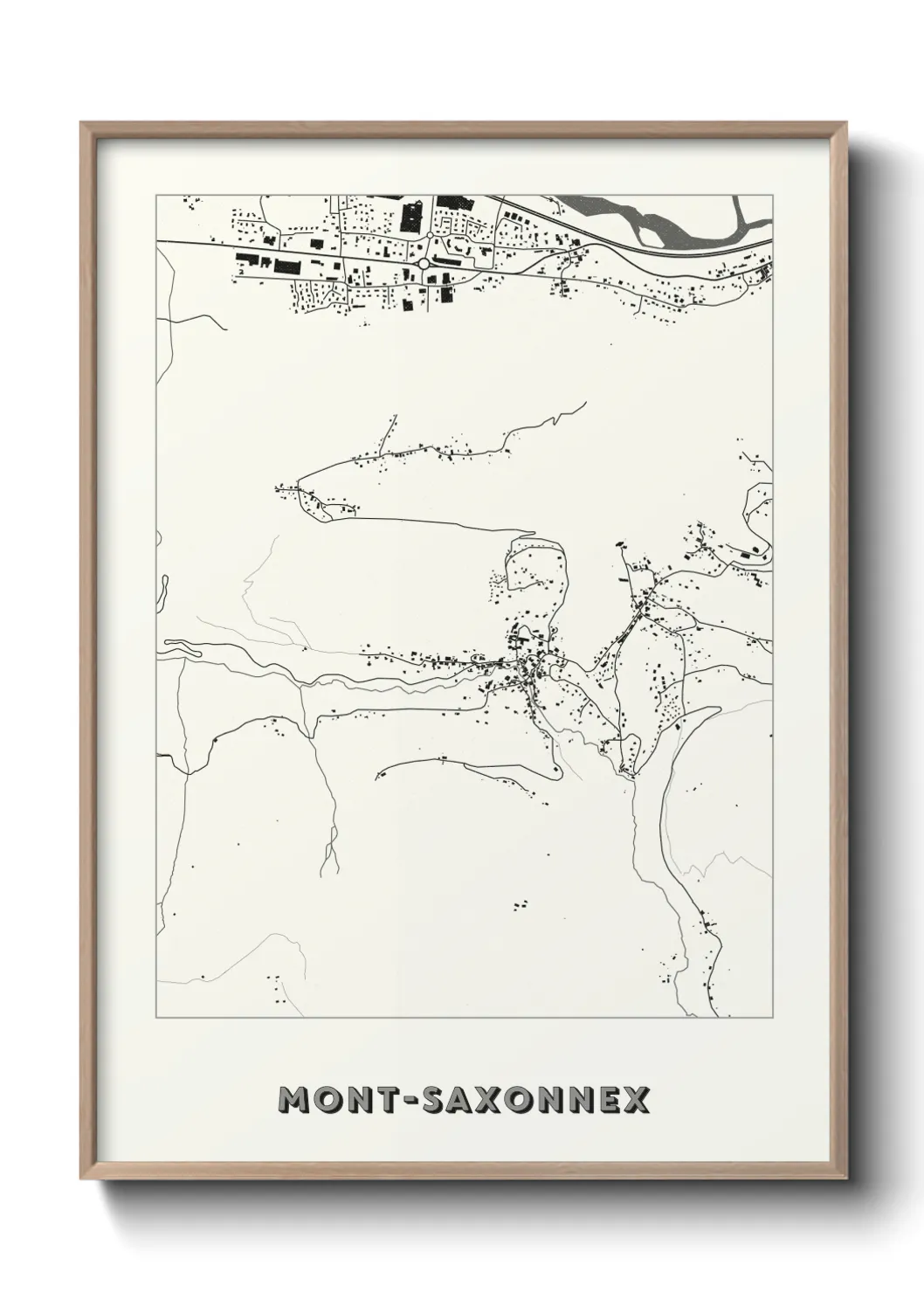 Une affiche de carte sur Mont-Saxonnex