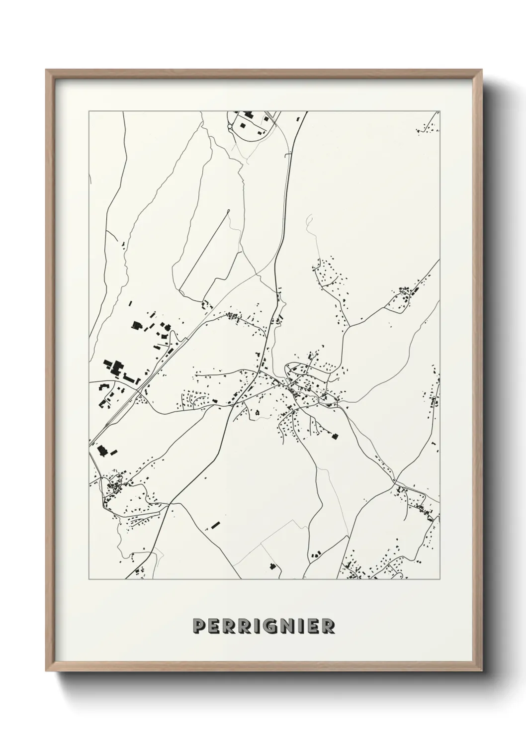 Une affiche de carte sur Perrignier