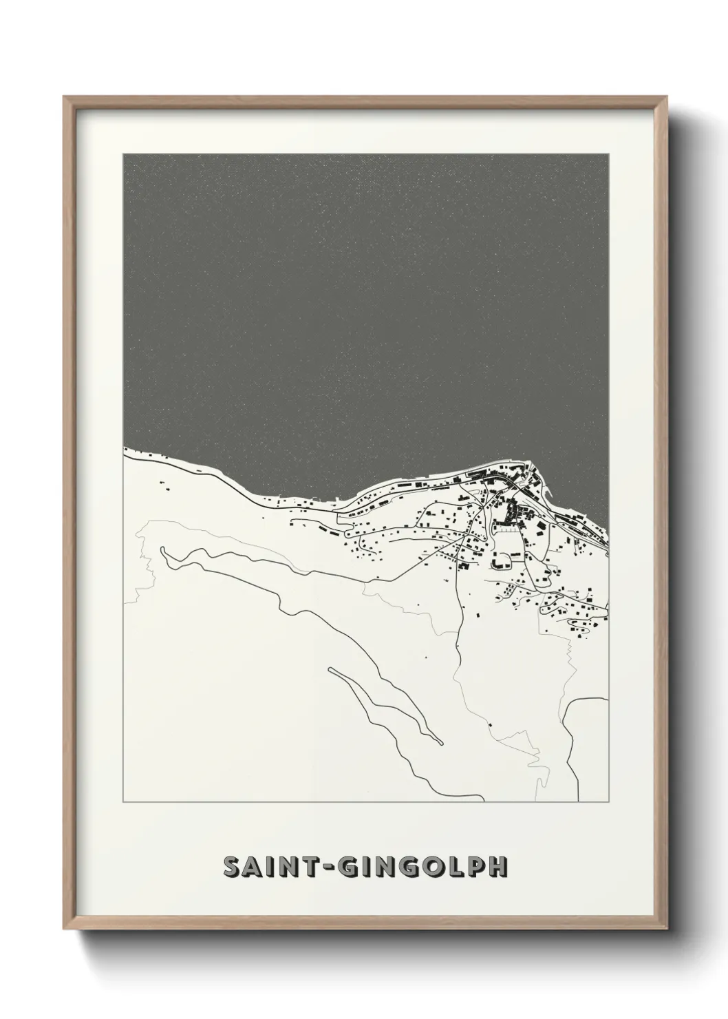 Une affiche de carte sur Saint-Gingolph