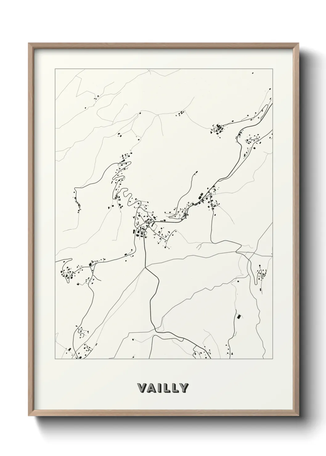 Une affiche de carte sur Vailly