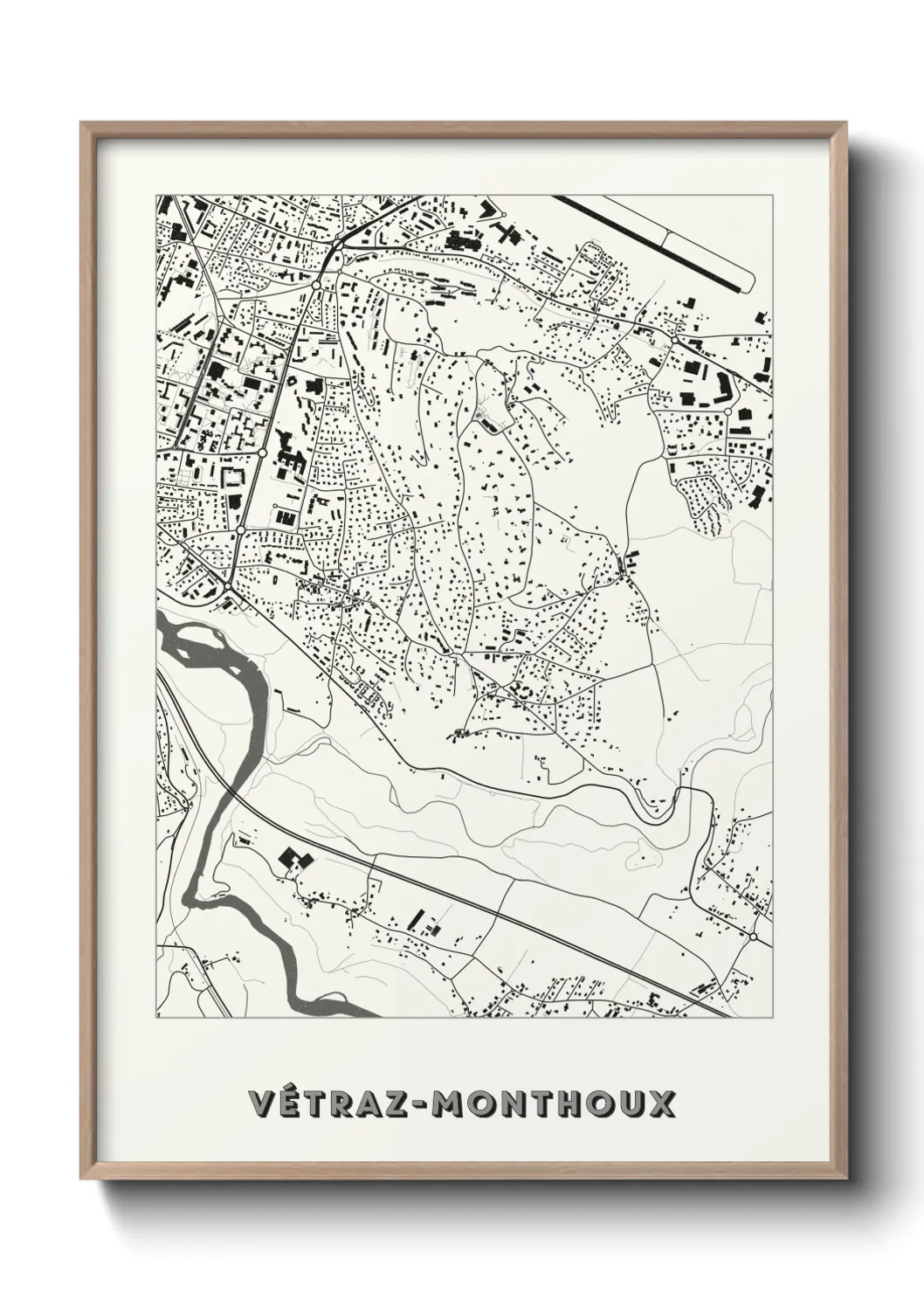 Une affiche de carte sur Vétraz-Monthoux