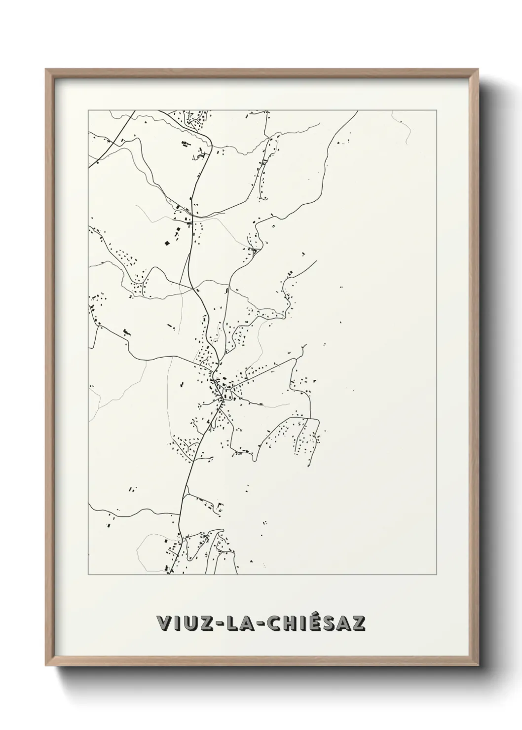 Une affiche de carte sur Viuz-la-Chiésaz