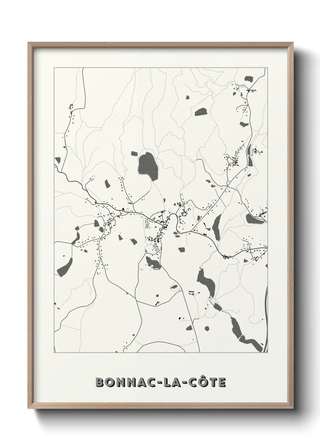 Un poster carteBonnac-la-Côte