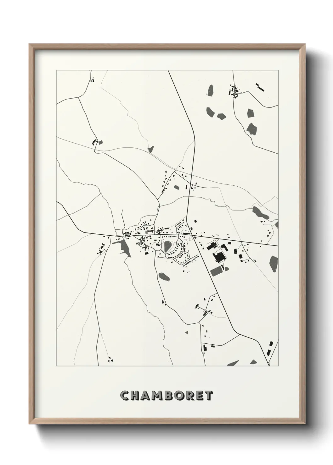Une affiche de carte sur Chamboret