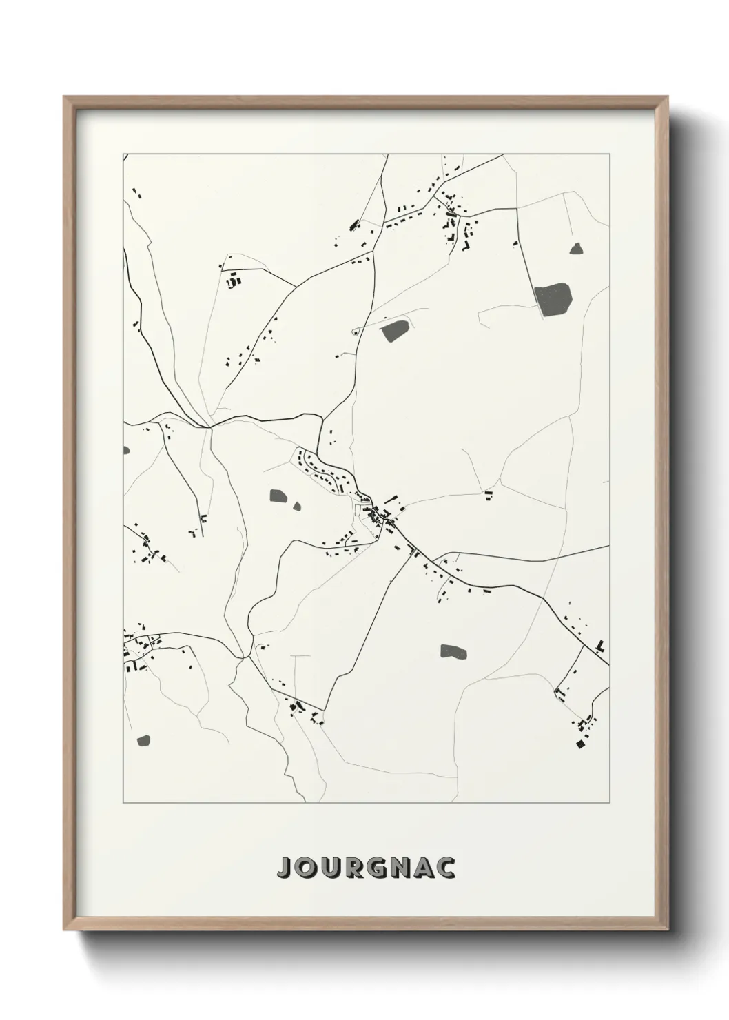 Une affiche de carte sur Jourgnac