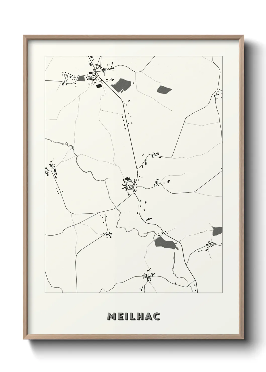 Une affiche de carte sur Meilhac