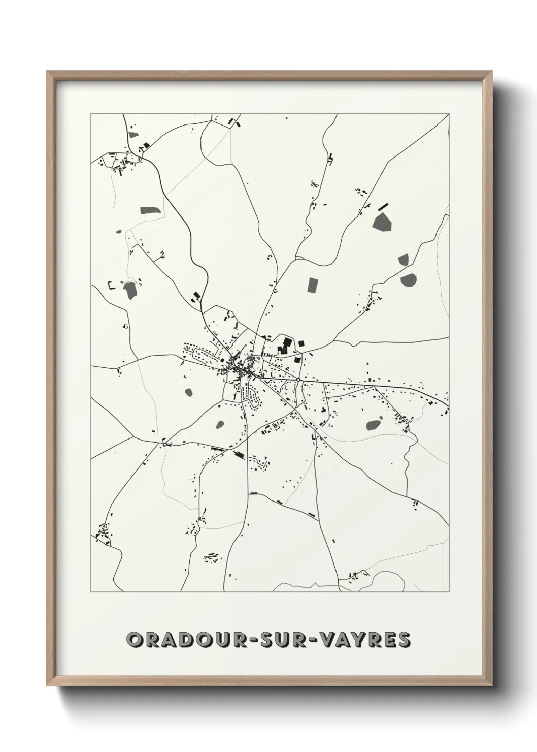 Un poster carteOradour-sur-Vayres
