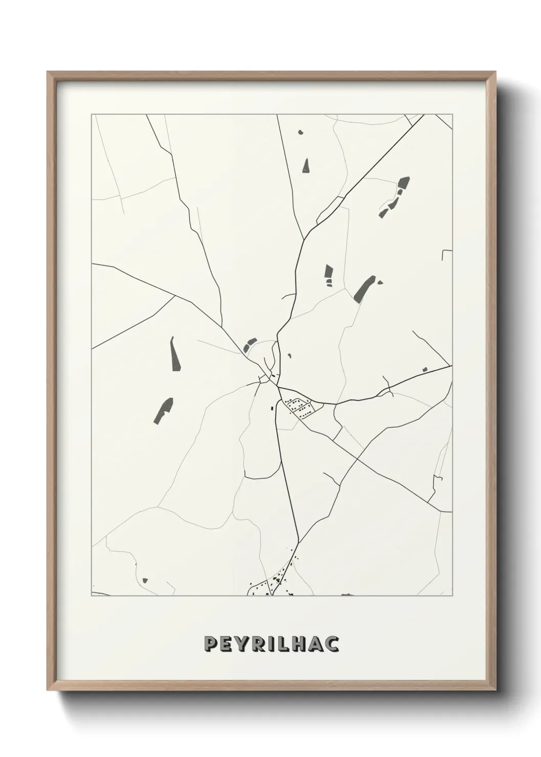 Une affiche de carte sur Peyrilhac