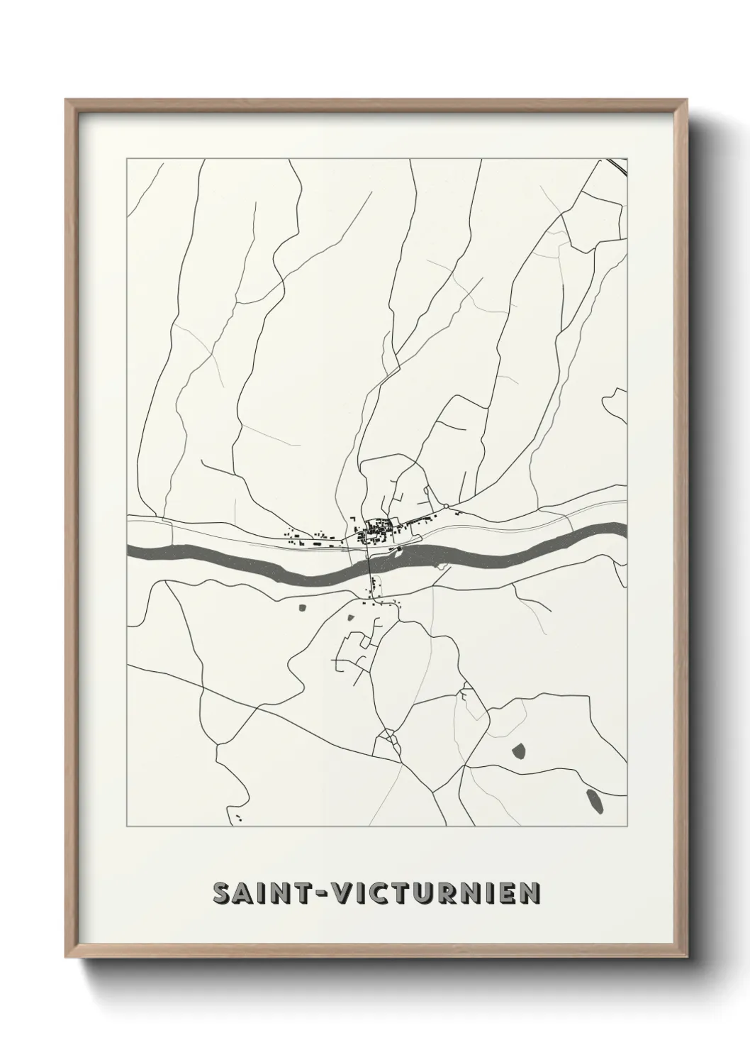 Une affiche de carte sur Saint-Victurnien