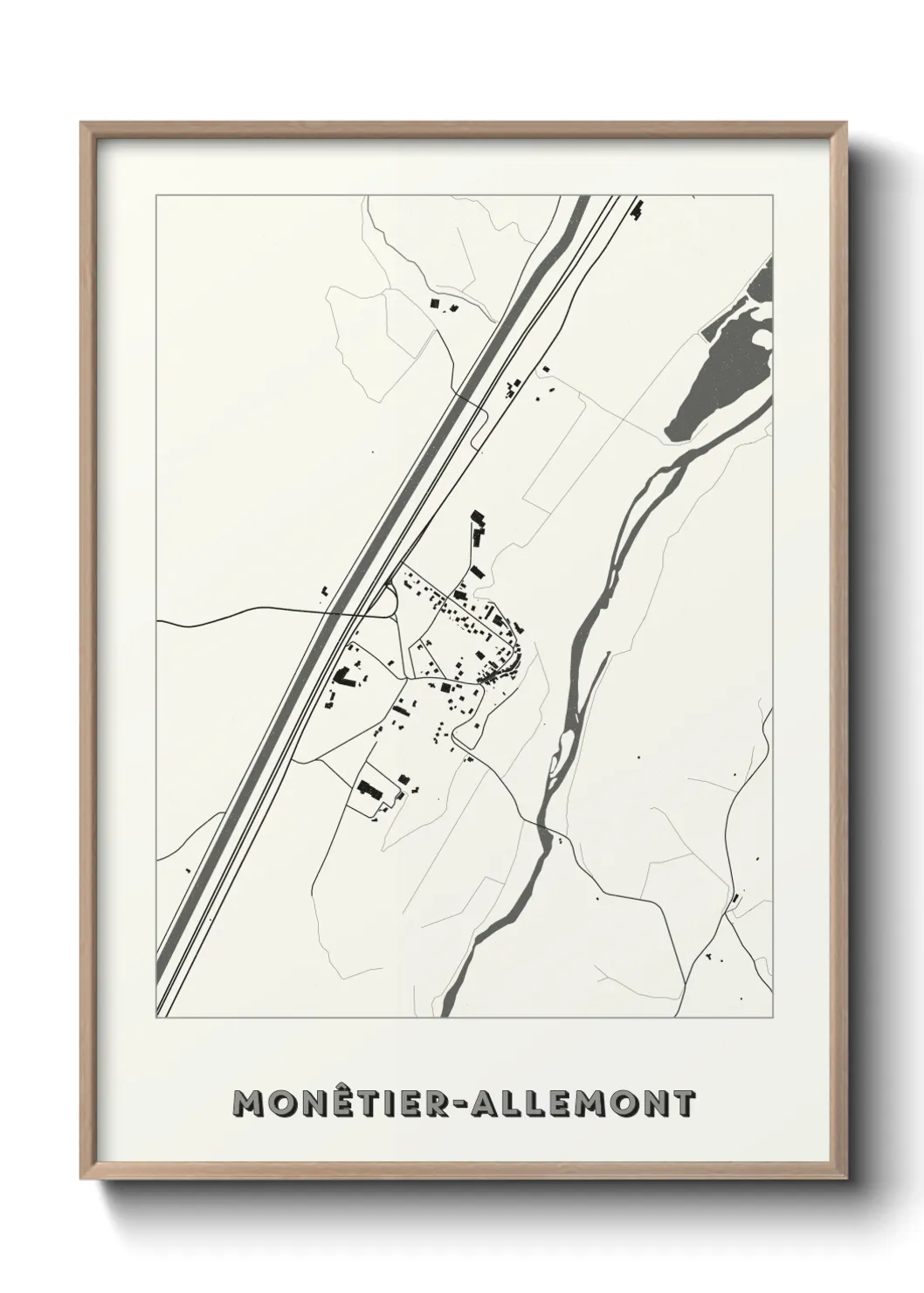 Une affiche de carte sur Monêtier-Allemont