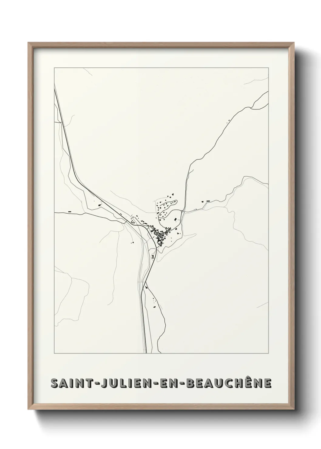 Un poster carteSaint-Julien-en-Beauchêne