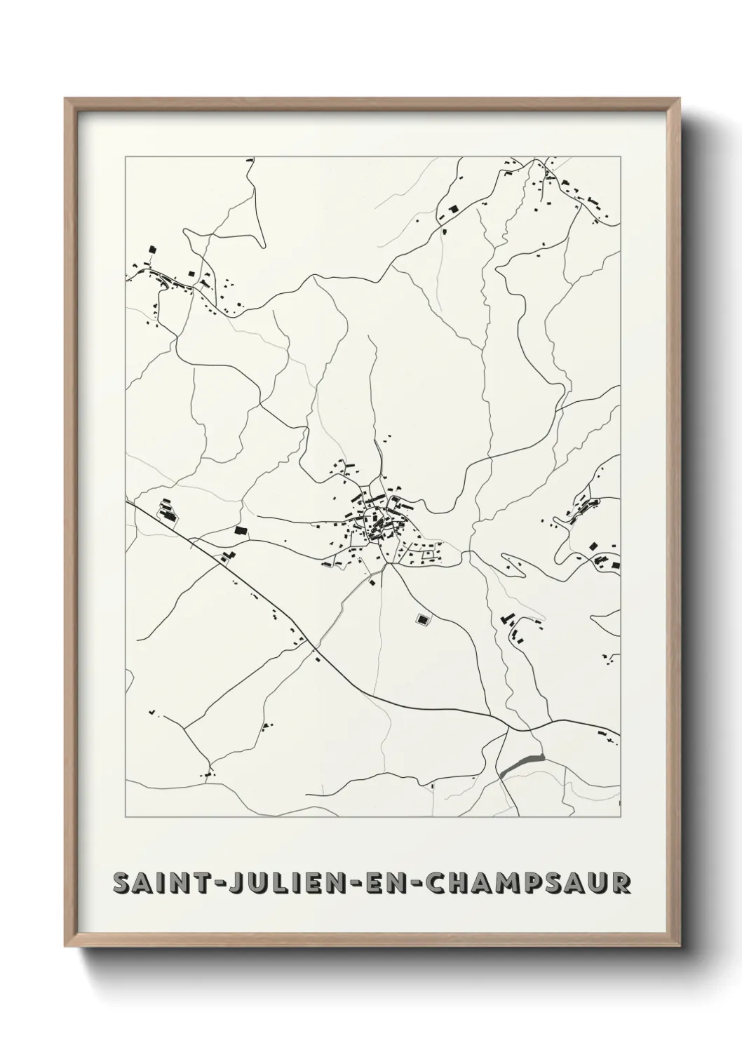 Un poster carteSaint-Julien-en-Champsaur