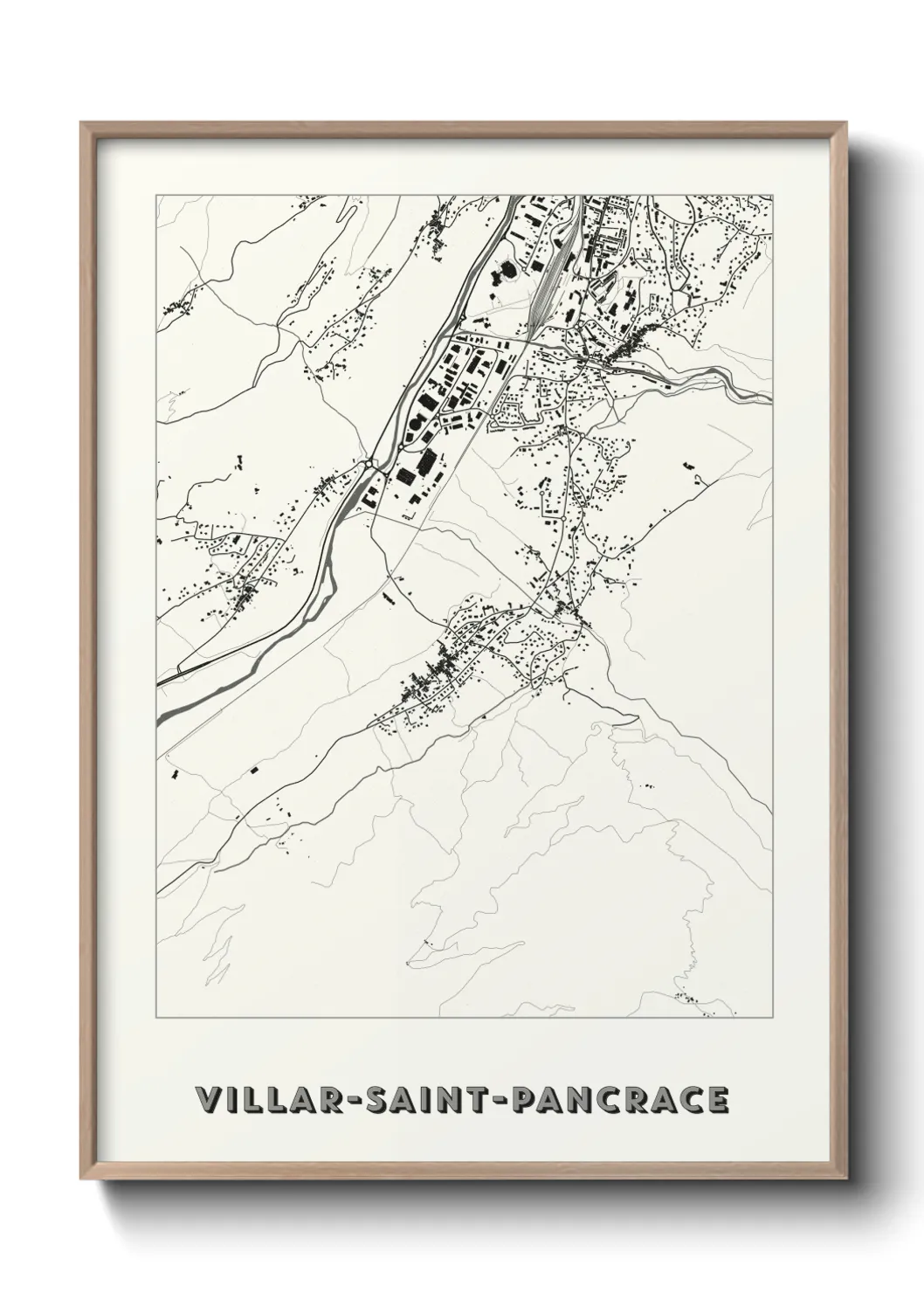 Une affiche de carte sur Villar-Saint-Pancrace