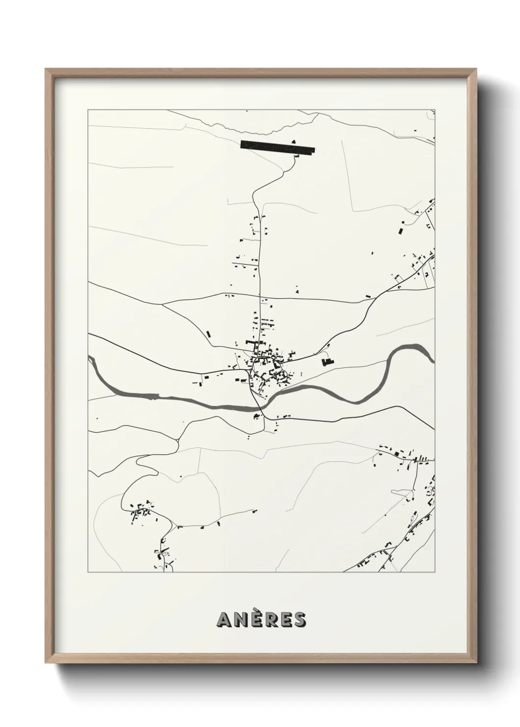 Une affiche de carte sur Anères