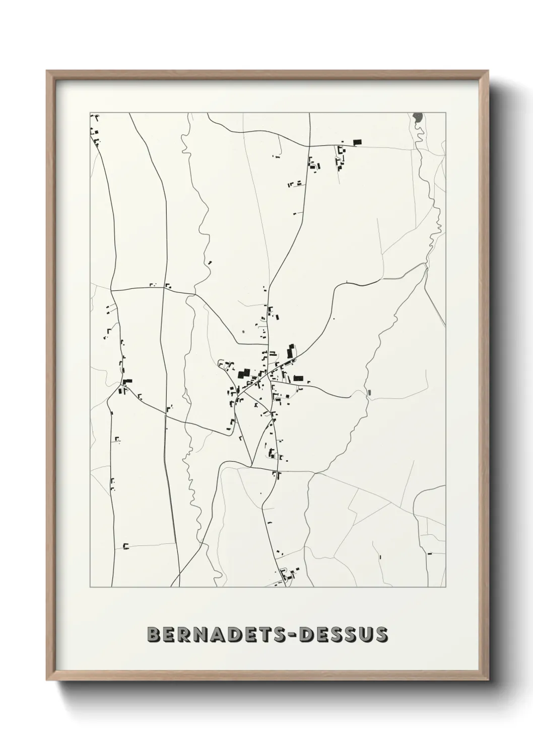 Une affiche de carte sur Bernadets-Dessus