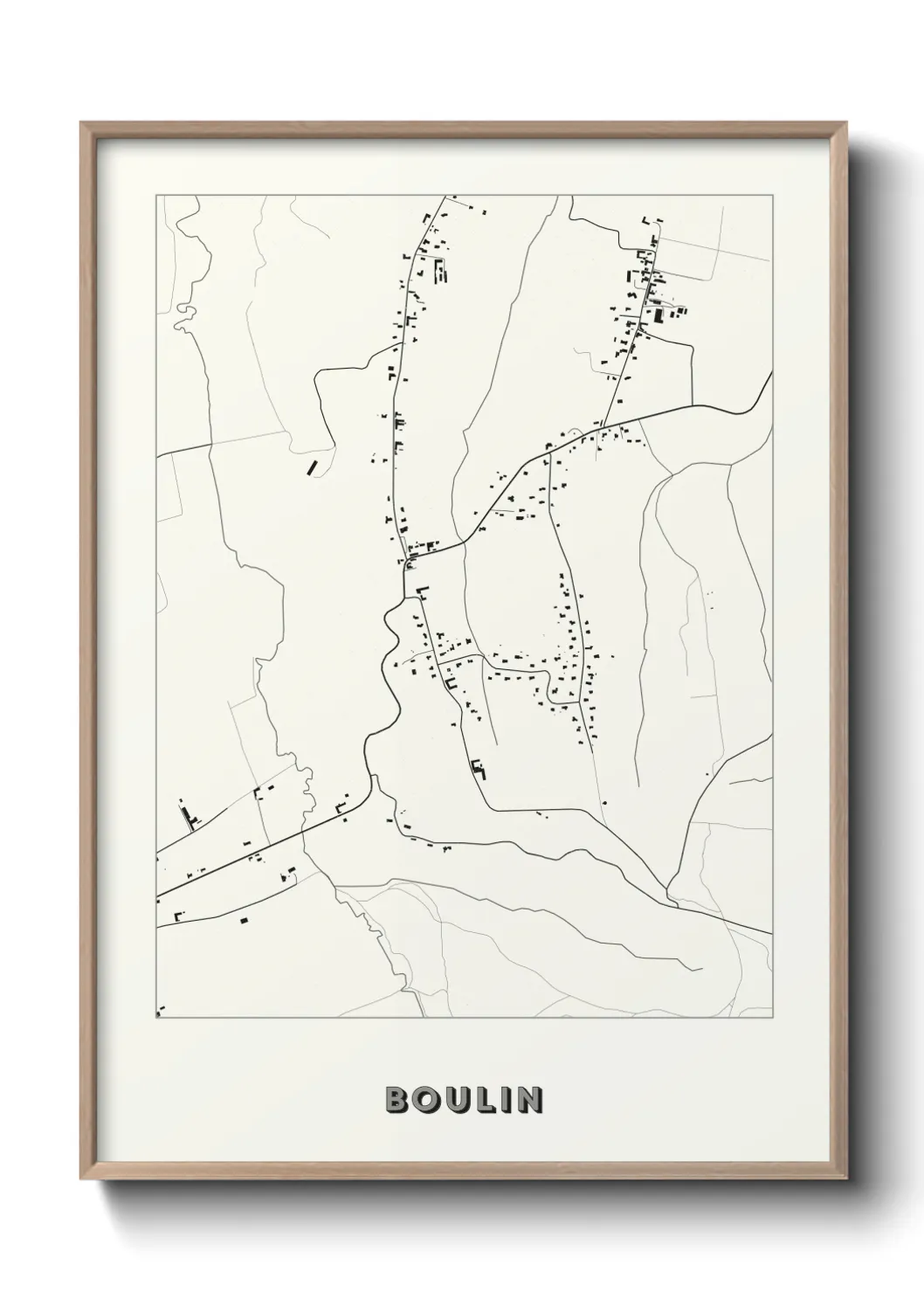 Une affiche de carte sur Boulin