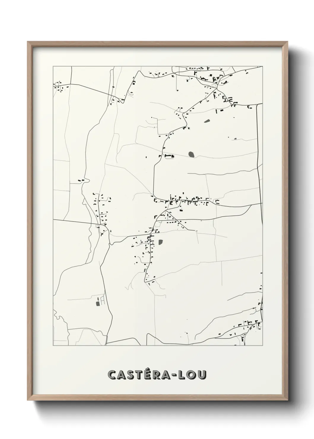 Une affiche de carte sur Castéra-Lou