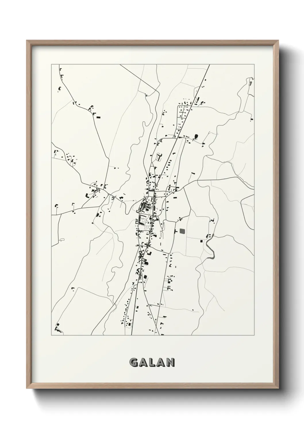Une affiche de carte sur Galan