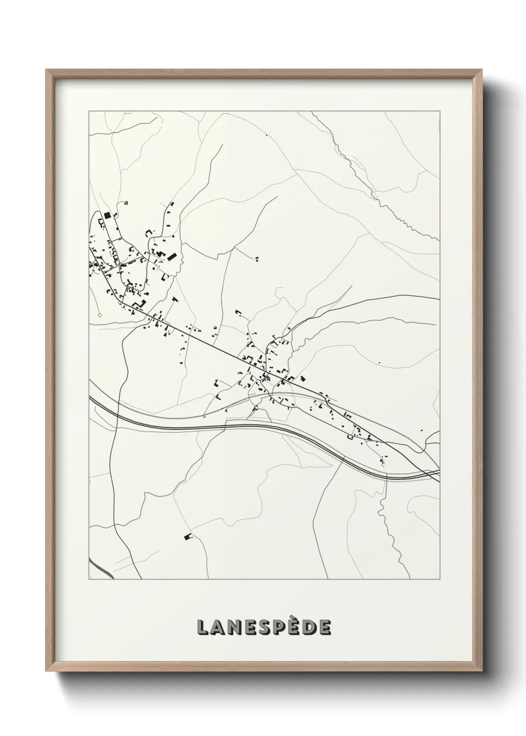 Une affiche de carte sur Lanespède