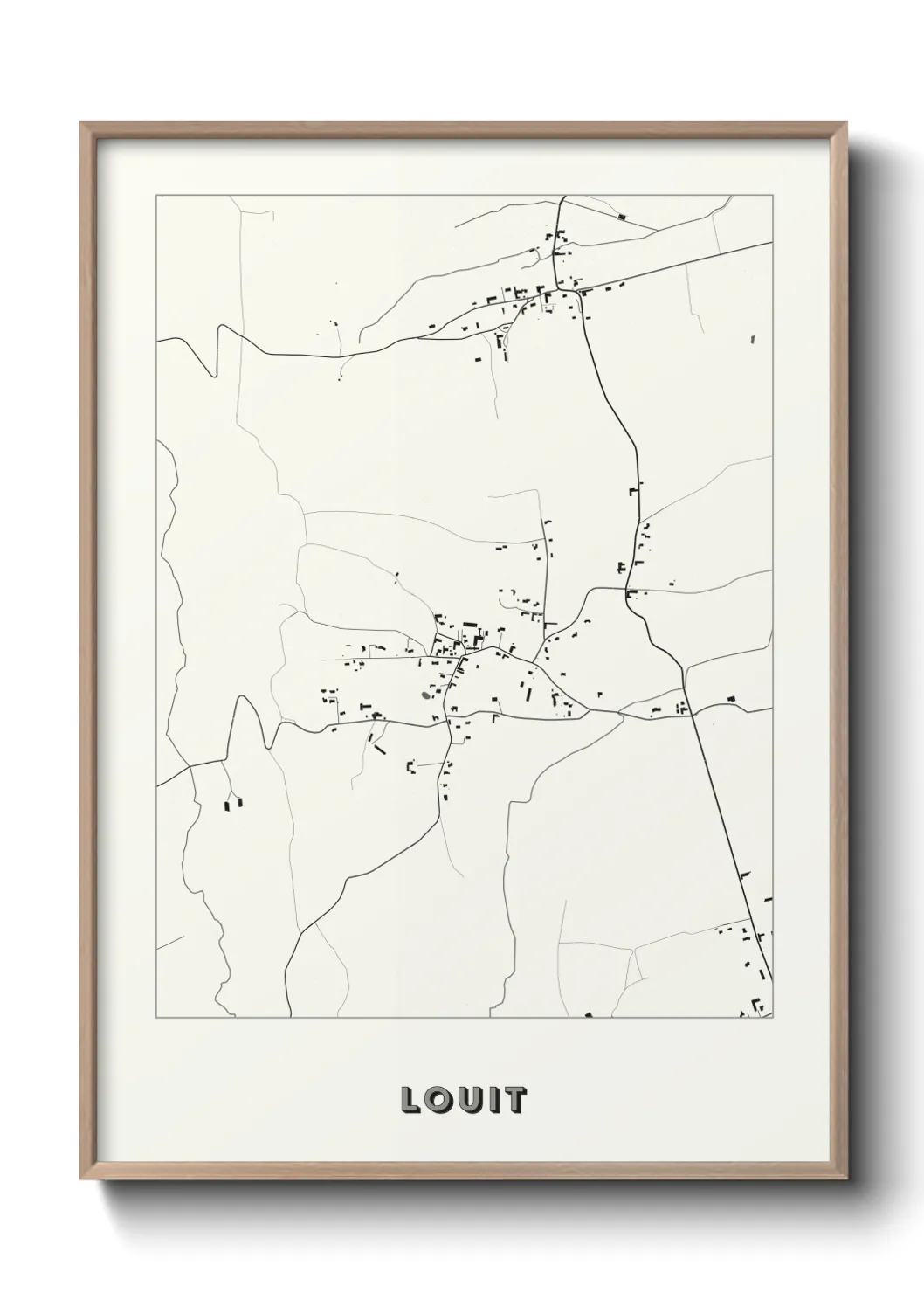 Une affiche de carte sur Louit