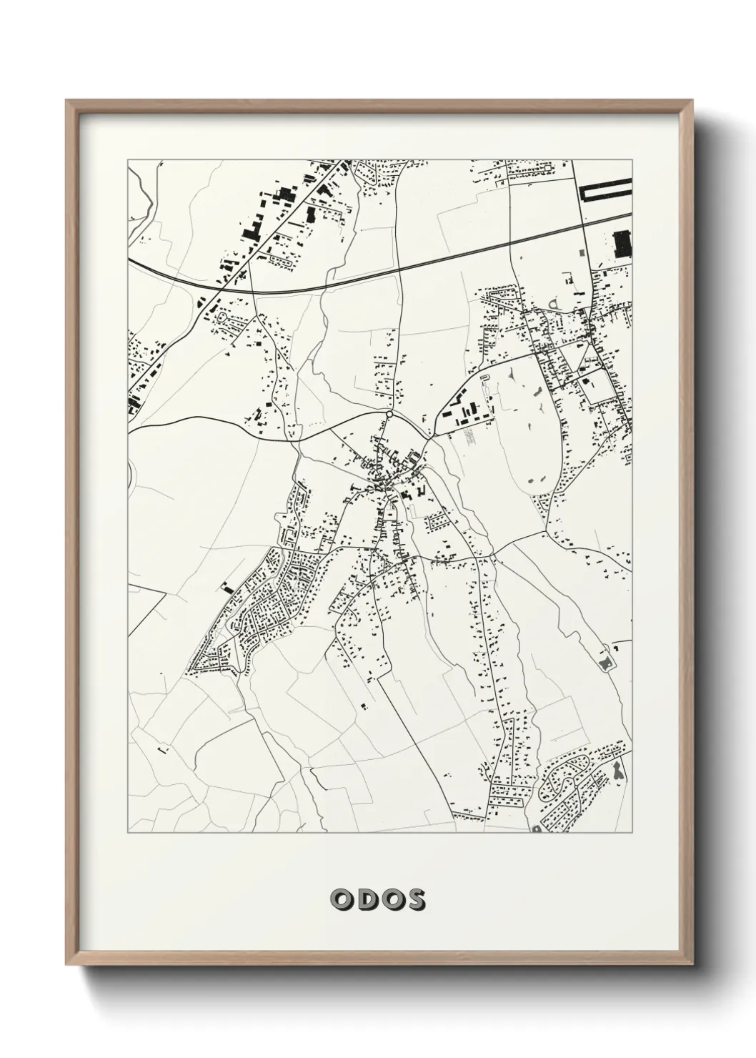 Une affiche de carte sur Odos