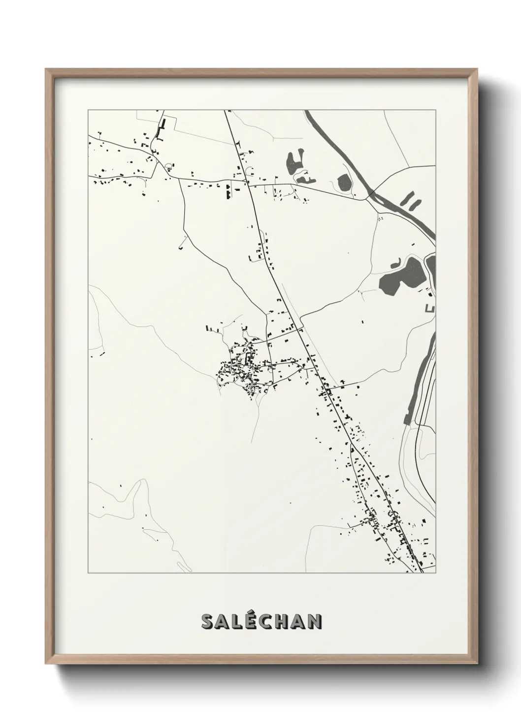 Une affiche de carte sur Saléchan