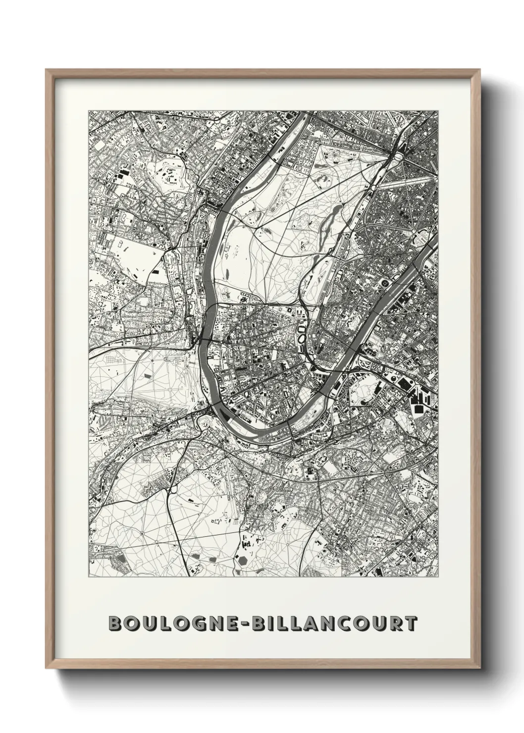 Un poster carteBoulogne-Billancourt
