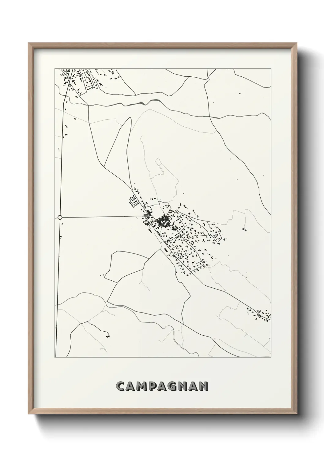 Une affiche de carte sur Campagnan