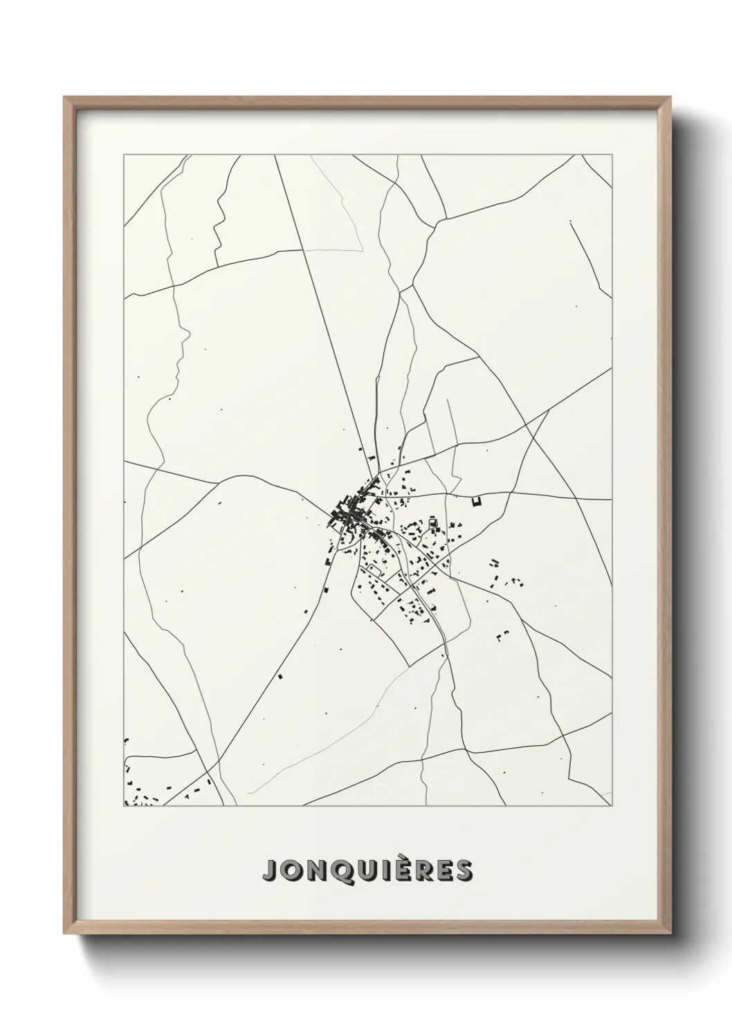 Une affiche de carte sur Jonquières