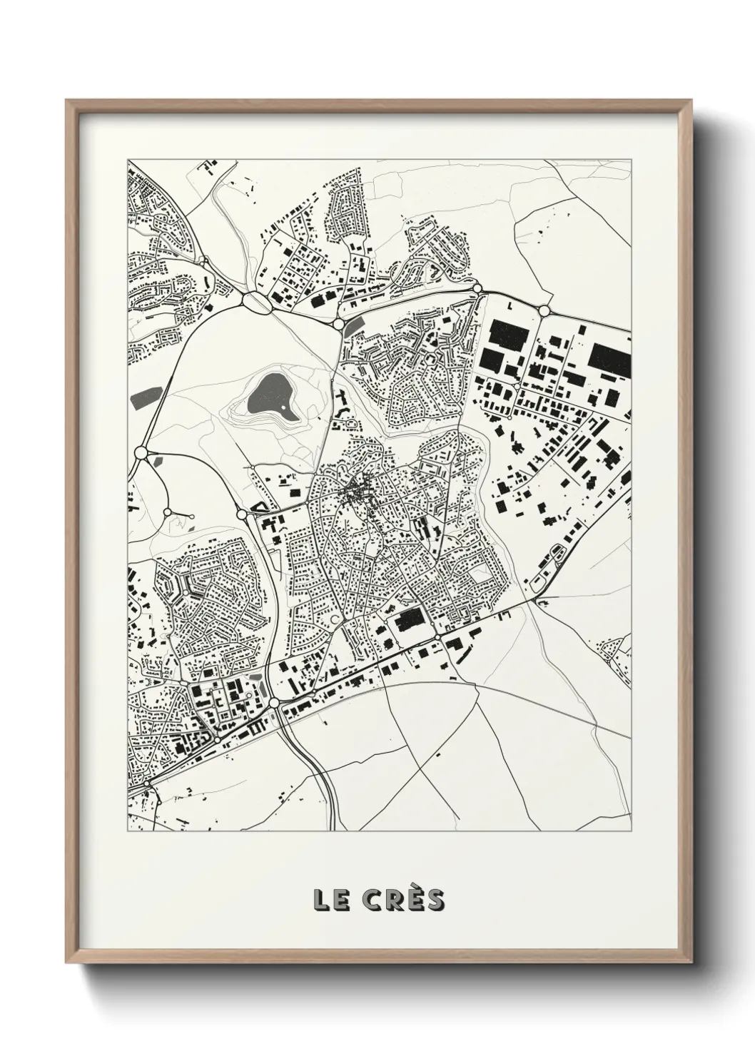 Une affiche de carte sur Le Crès