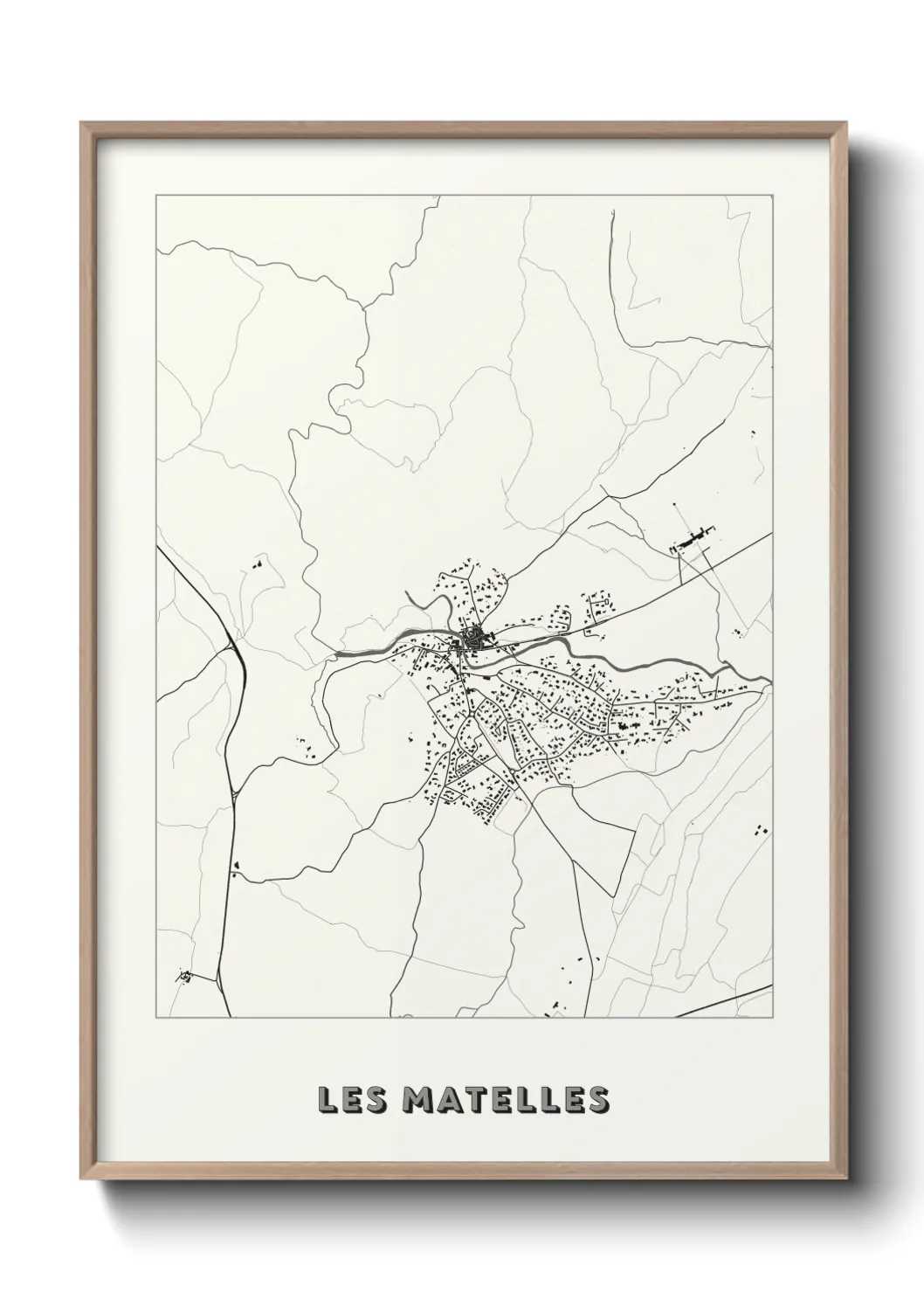Une affiche de carte sur Les Matelles