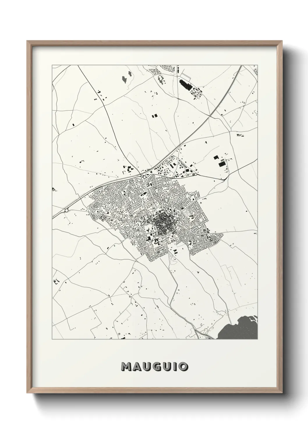 Une affiche de carte sur Mauguio